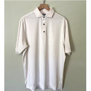 FJ Athletic Fit White Polo Golf Shirt XL